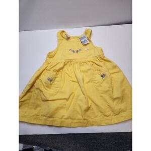 Vintage Mc Kids yellow embroidered flower dress 2T